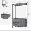 Raybee Clothes Rack with 4 Drawers and Shelves,Heavy Duty Clothing