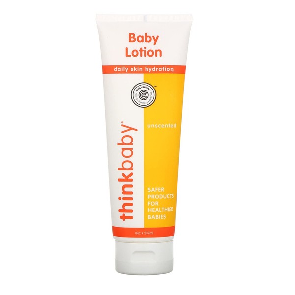 Thinkbaby Baby Lotion For Sensitive Skin | EWG Verified, Soothing Relief, Moisturizing, Nourishing | Fragrance Free, Unscented, For Face & Body - 8oz, 237 ML
