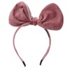 Plush Holiday Velvet Pop Up Bow With Silver Trim-Mauve