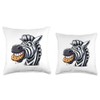 Cute Cartoon Zebra Cookie Sweet Teeth Throw Pillow