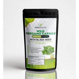 Organic Oregano Oil 6000mg 180 Softgel with Black Seed Oil 200mg Immune Support