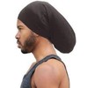 King.J Regular Size Unisex Spandex Cap For Dreadlocks, Black, 1