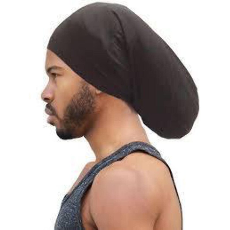 King.J Regular Size Unisex Spandex Cap For Dreadlocks, Black, 1