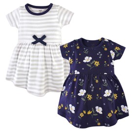 Hudson Baby Girl's Cotton Dresses, Night Blooms, 18-24 Months