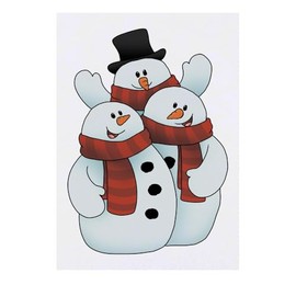'Snowman Friends' Temporary Tattoo - Water Resistant, Skin-Safe, Non-Toxic Transfer (TO00082629)