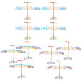 jojofuny Glider Planes Propeller Plane Toys 10Pcs Rubber Band Powered Aircraft Airplane Model Airplane Gliders Kids Shooting Flying Toy for Kids Outdoor Party Random Style
