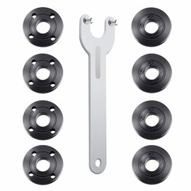 Fyjbnh 9PCS Angle Grinder Nut Angle Grinder Wrench Kit 5/8-11 Flange Metal Lock Nut for Compatible with Dewalt Milwaukee Makita193465-4 Metabo Bosch Ryobi Decker 4.5" 5" Grinder Parts