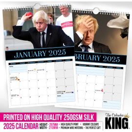 The Calendar King // Boris Johnson - 2025 Wall Calendar (Full Colour, A4 Size)