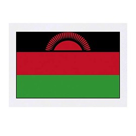 'Malawi Flag' Temporary Tattoo - Water Resistant, Skin-Safe, Non-Toxic Transfer (TO00030617)