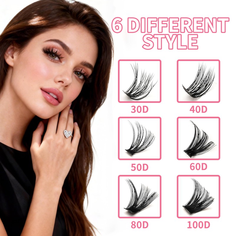 CATMEYE 580 Pieces Individual Eyelashes, 30D 40D 50D 60D 80D