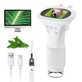 Microscope for Kids, SKYBASIC 2" IPS Screen 1000X Handheld Digital Microscopes HD Pocket Portable Mini USB Microscope Camera, PC Compatible, Science Edu Fun Birthday Gifts Toys for Children Students
