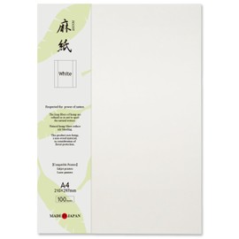 ONAO Japanese Rice Paper Printable A4 Size Paper (100 Sheets), Multipurpose Copy Paper for Laser and Inkjet Printers, Made in JAPAN, White