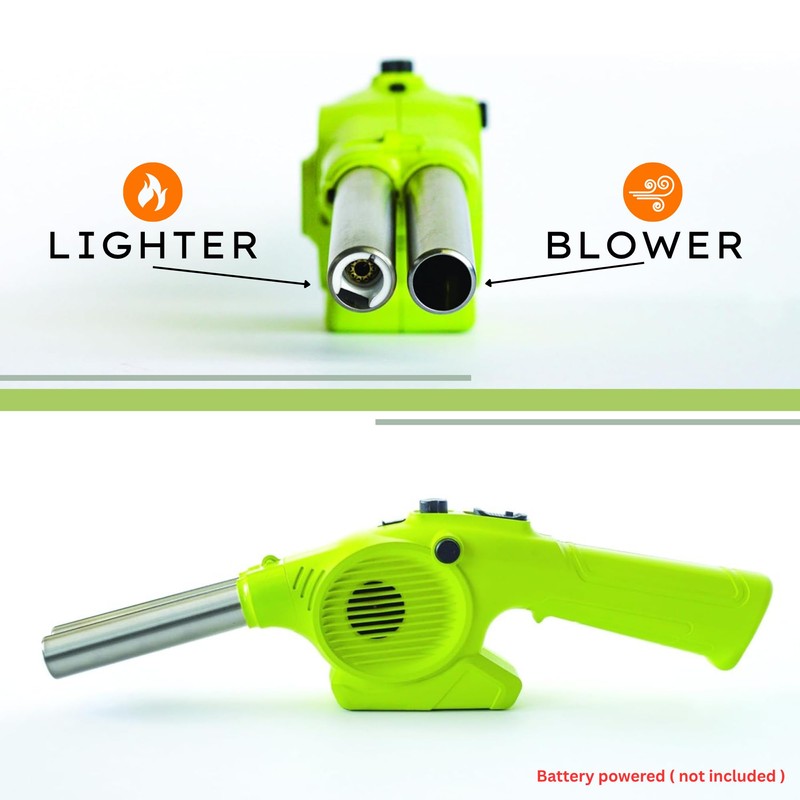 Click2Cook 2-in-1 Dual Nozzle BBQ Lighter & Blower – Refillable
