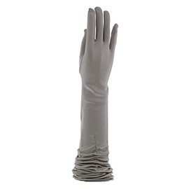 Zac's Alter Ego Long Ruched Satin Gloves Fancy Dress Formal