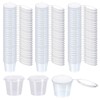 200 Pack 1 oz Clear Plastic Containers with Lids -