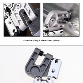 YINETTECH Bolt Crimper Pliers Punch Lock Crimper Framing Attachment Hand Tool Keel Board Punching Punch Tool TPR Handle Punch Metal Lock Drywall Hand Tool