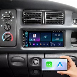 6.8inch Double Din Car Stereo Radio for Dodge Ram 1994–2002 1500 2500 3500,for Jeep Grand Cherokee 1994-1998,for Town & Country 1990-2000 Wireless Carplay Android Auto GPS WiFi Backup Camera - 2+32G