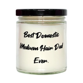 Unique Domestic Medium Hair Cat Scent Candle, Best Domestic Medium Hair Dad Ever, Surprise for Cat Lovers from Friends, Feline Apparel, Catnip Toys, Laser Pointers, Automatic feederswater Fountains,