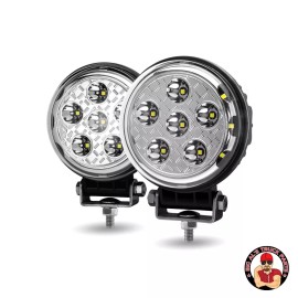 Trux Accessories 2 X 4.5" ROUND 'RADIANT SERIES' COMBINATION SPOT & FLOOD LED WORK LAMPS W/180