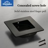 HOMOTEK 2-3/4 Inch Square Recessed Sliding Closet Door Finger Pulls,