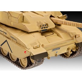 Revell 03308 Modellbausatz, Panzer 1:76-Challenger, Level 4, orginalgetreue Nachbildung mit vielen Details-03308