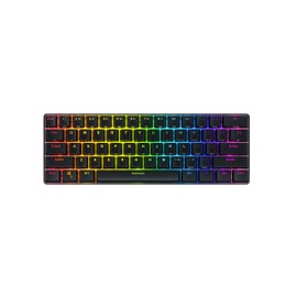Whirlwind FX Atom 60% Gaming Keyboard: Interactive and Customizable Lighting – Immersive, Reactive RGB Experience (Red Linear)