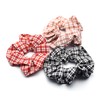 QinGoo Black Checker Scrunchie Hair Rubber Hair Elastic Adult Hair