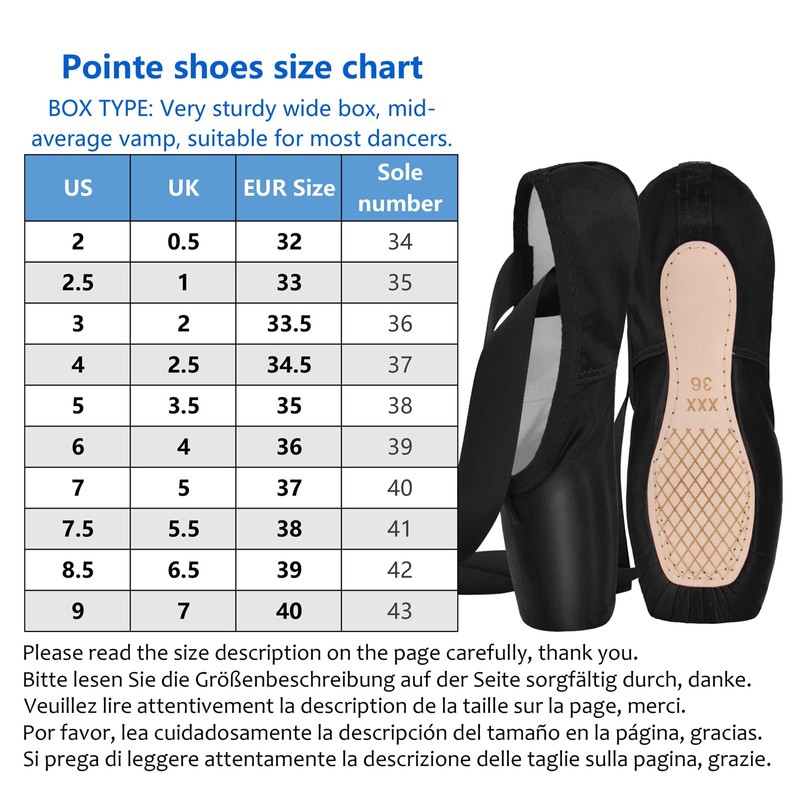 IJONDA Zapatillas de Punta de Ballet Dance para Mujer Pointe
