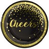 Kate Aspen 28334BG Gold Foil Cheers Paper Plates (Set of