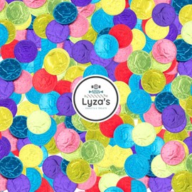 Rainbow Foil Wrapped Milk Chocolate Coins 1 LB - Gift of One Bulk Bag By Lyza's Sweets & Treats