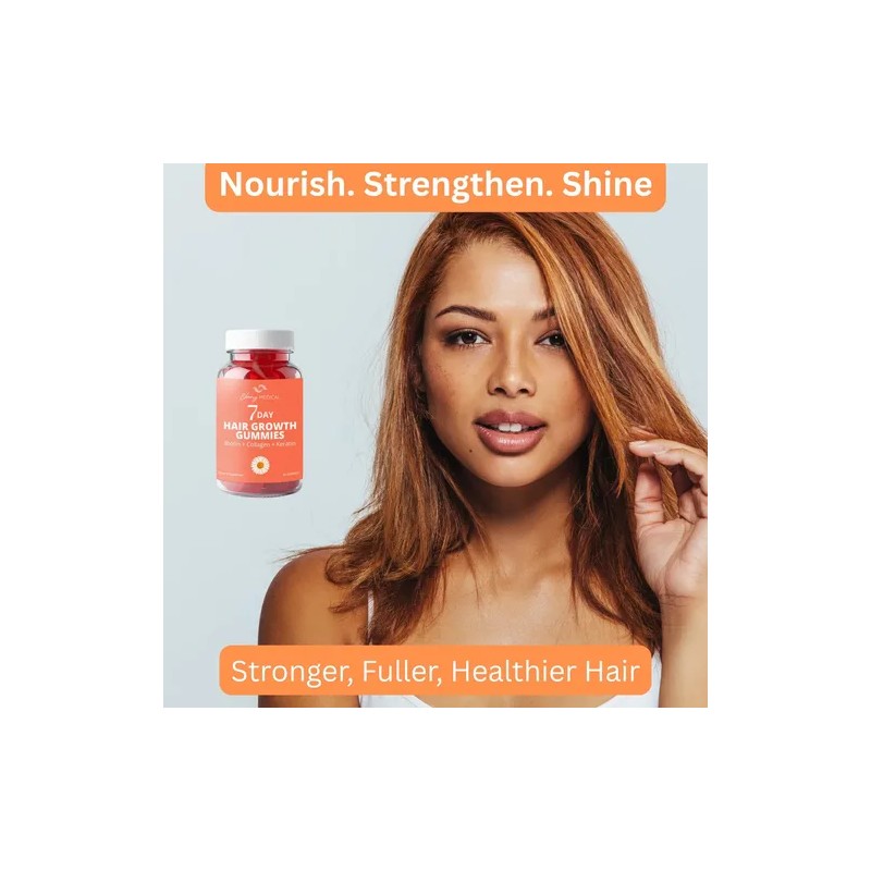 Gomitas Ebony Medical Cabello Biotina Keratina Hair Biotin Keratin Gummies,