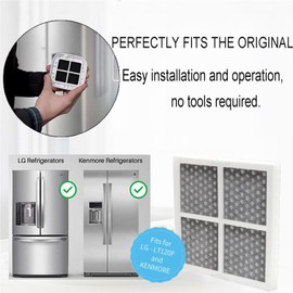 Refrigerator Air Filter Replacement for LG LT120F - Carbon Fridge Filters Compatible with Kenmore Elite 46-9918, 469918, 9918, 795, LG ADQ73214404, ADQ73214403, ADQ73214402