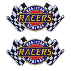 Radiator Springs Racers Embroidered Patch  -2PC  iron on or sew  3.5" X 1.75"