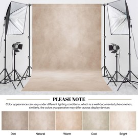 Haboke Abstract Professional Photography Backdrop for Portrait Photo Props Booth Background Photoshoot Studio with Polyester Fabric Roller Pocket on Top (8x12ft,Beige)