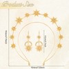 Celestial Sun Star Moon Headband & Earrings Set for Women