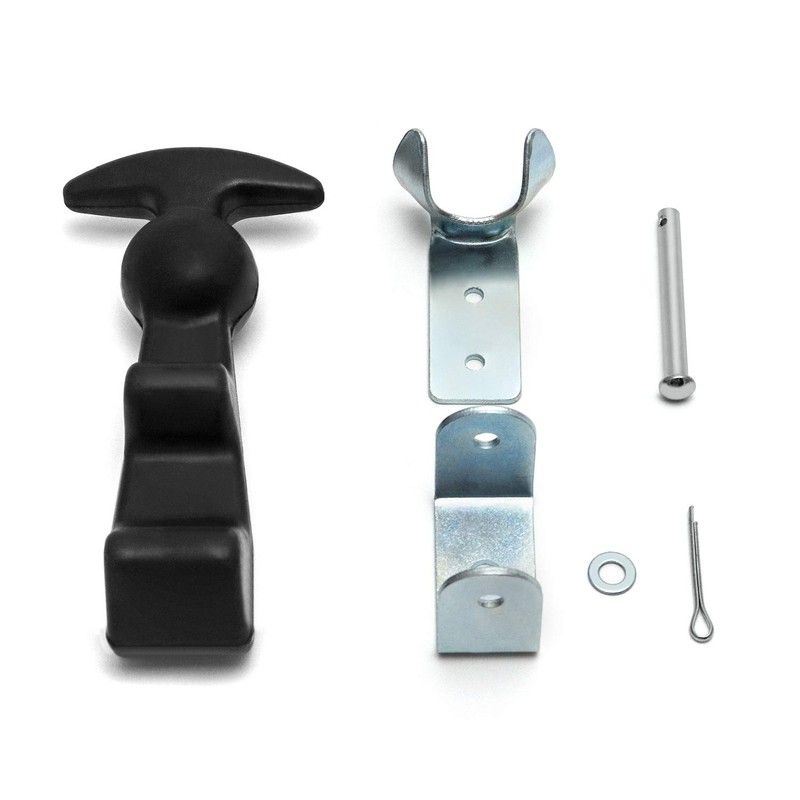 QWORK 2Packs 4.7 inch T-Handle Draw Latches with Brackets, Rubber