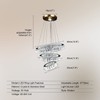FRIXCHUR Modern LED Chandeliers Crystal Pendant Light 3 Ring Chandelier