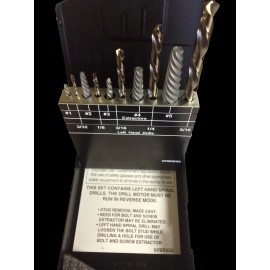 Norseman Fastenal # 53490 Norseman #58510 10pc Screw Extractor Set USA Left Hand Bits NEW