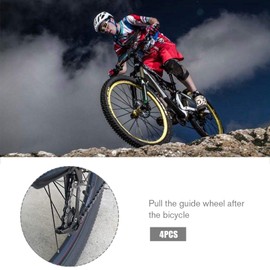 Create idea Pack of 4 10T Bicycle Gear Pulley Rear Derailleur Gear Pulley for 5/6/7/8 Speed Derailleur Gear with Dust Protection Mounting Screw Nut Washer