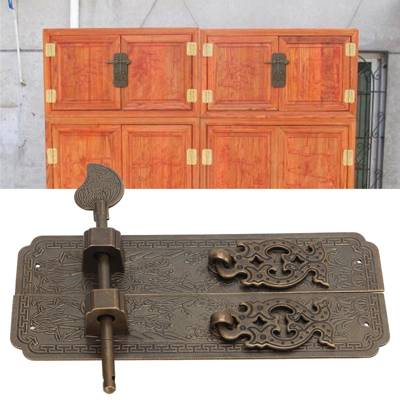 Antique Handles Plum Orchid Bamboo Chrysanthemum Chinese Retro Antique Brass
