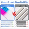SIUSIO 40 Pack Professional Czech Crystal Glass Nail Files Double