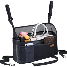 WLLWOO Organizador de Bolso de Red para Coche, Soporte para Bolso de Mano Entre Asientos, Almacenamiento Trasero, Soporte para Monedero para Consola, Barrera de Almacenamiento para Asiento Delantero