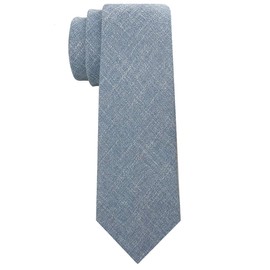 Kebocis Corbata de algodón para hombre, Sólido – azul claro., 2.4"