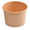 VEPATIM 100 ice cream cups made of kraft paper, brown,