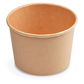 VEPATIM 100 ice cream cups made of kraft paper, brown, diameter 75 mm, 125 ml