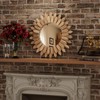 VETROVUE 20 Inch Brown Boho Wall Decor Sunburst Mirror -
