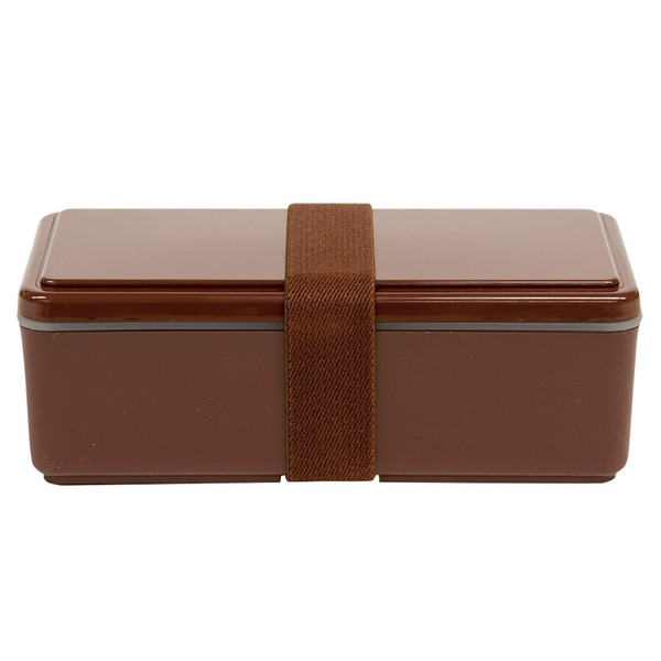 Miyoshi Seisakujyo 0101-0119 GEL-COOL Lunch Box, Integrated Ice Pack, Square, SG Size, Chocolate Brown