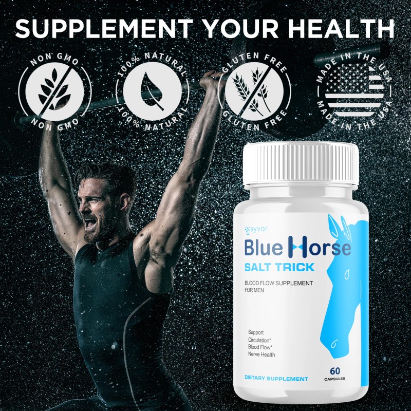 (1 Pack) Blue Horse Salt Trick For Men Advanced Formula