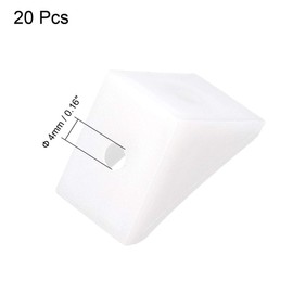 sourcing map Shelf Cabinet Door 90 Degree Plastic Corner Braces 2 Holes Angle Bracket, 20 Pcs