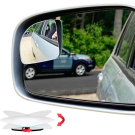 ZT Blind Spot Fan Shaped Stick On Rear View Convex Wide Angle Mirrors Car